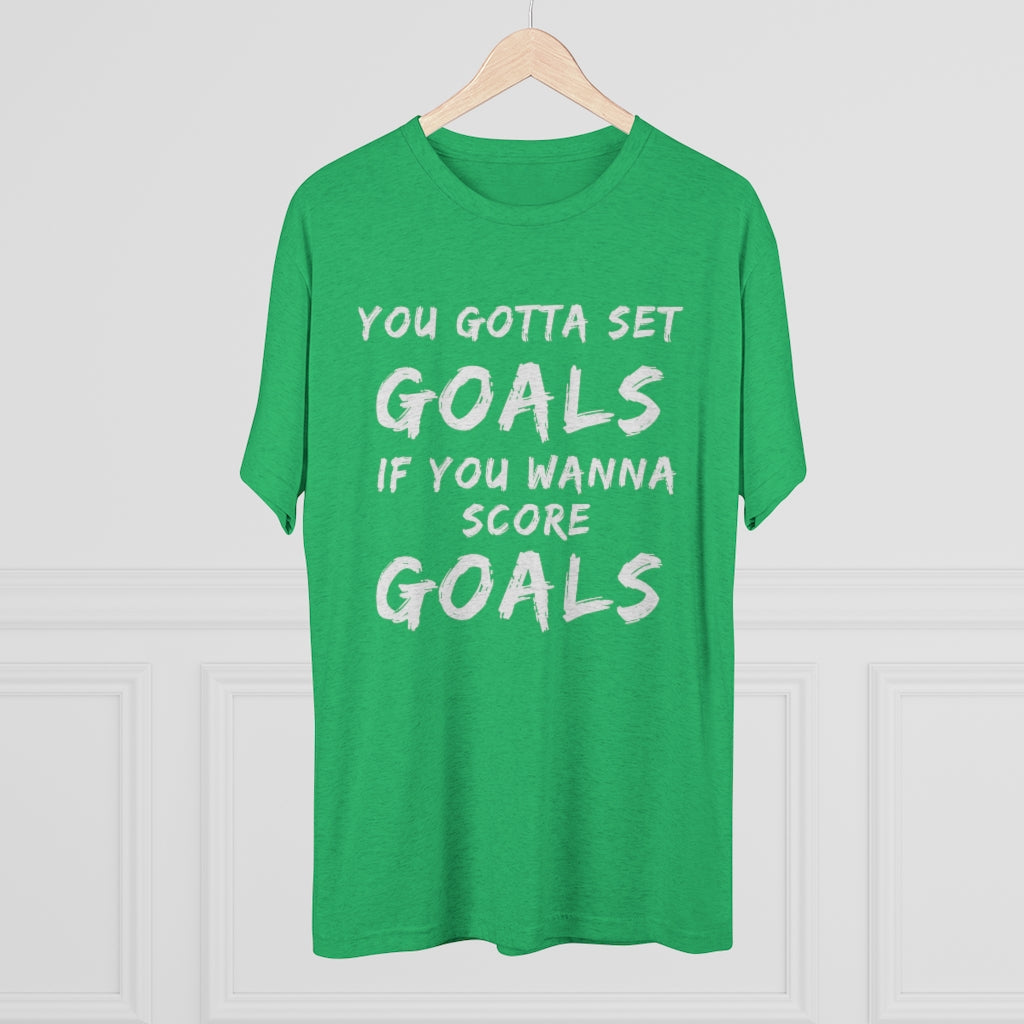 Men's Set Goals Score Goals Tri-Blend Crew Tee