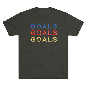 Men's Goals Goals Goals Tri-Blend Crew Tee