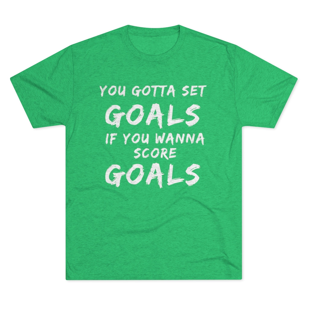 Men's Set Goals Score Goals Tri-Blend Crew Tee