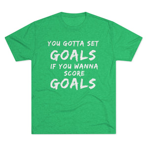 Men's Set Goals Score Goals Tri-Blend Crew Tee