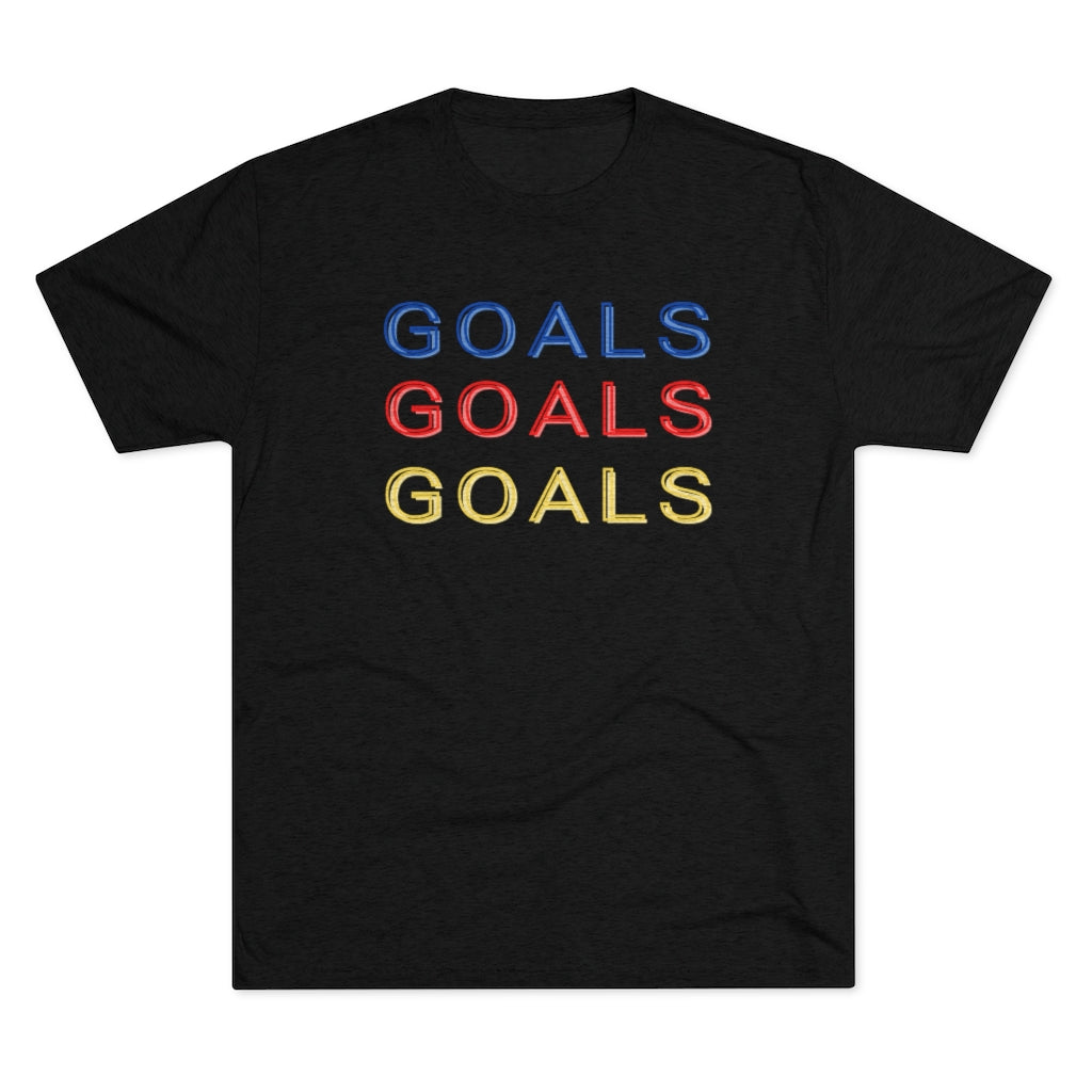 Men's Goals Goals Goals Tri-Blend Crew Tee