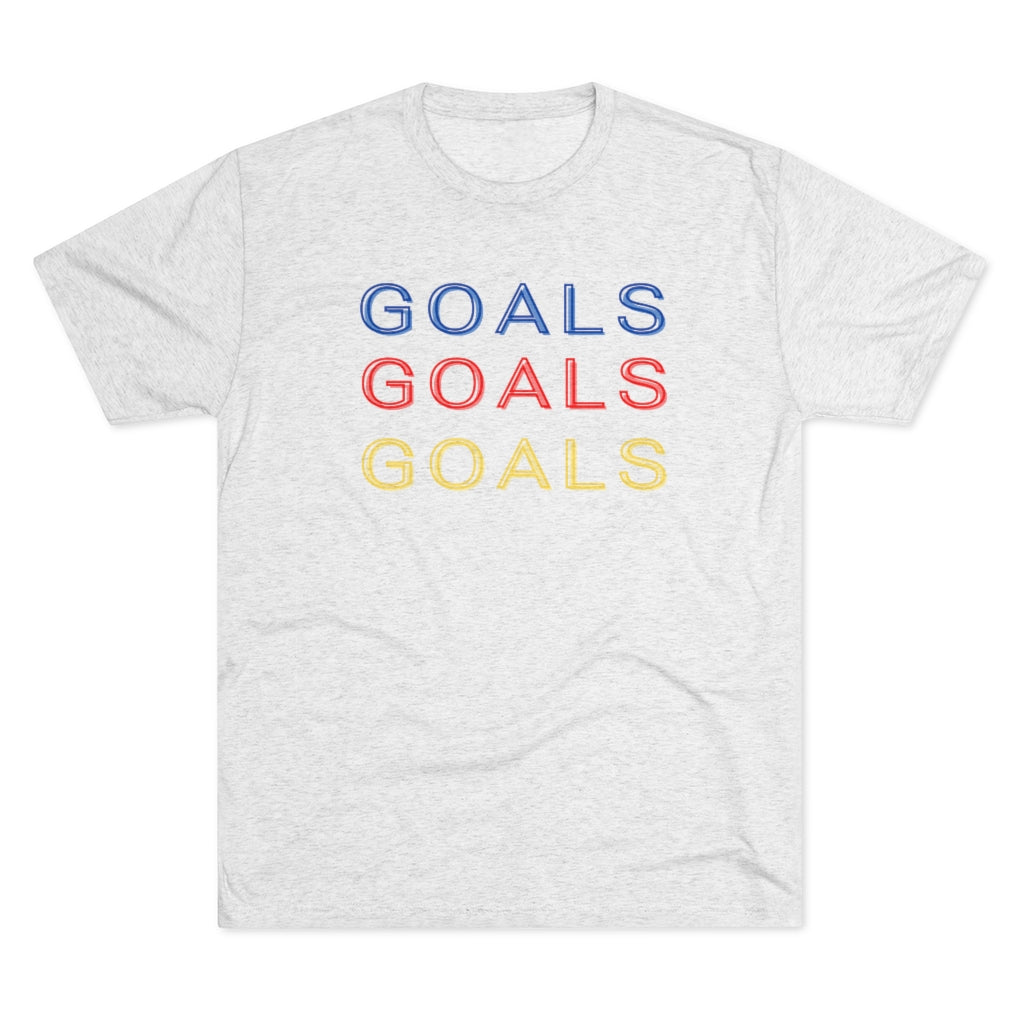 Men's Goals Goals Goals Tri-Blend Crew Tee