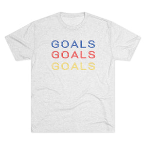 Men's Goals Goals Goals Tri-Blend Crew Tee