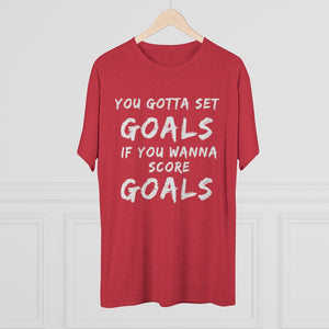 Men's Set Goals Score Goals Tri-Blend Crew Tee