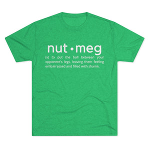 Men's Nutmeg Definition White Tri-Blend Crew Tee