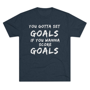 Men's Set Goals Score Goals Tri-Blend Crew Tee