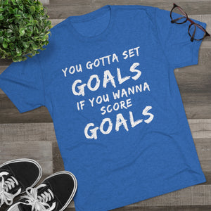 Men's Set Goals Score Goals Tri-Blend Crew Tee