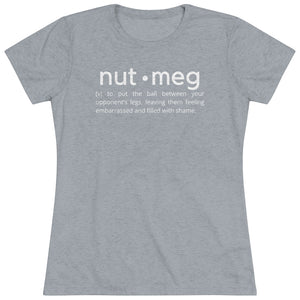 Women's Nutmeg Definition White Tri-blend Tee