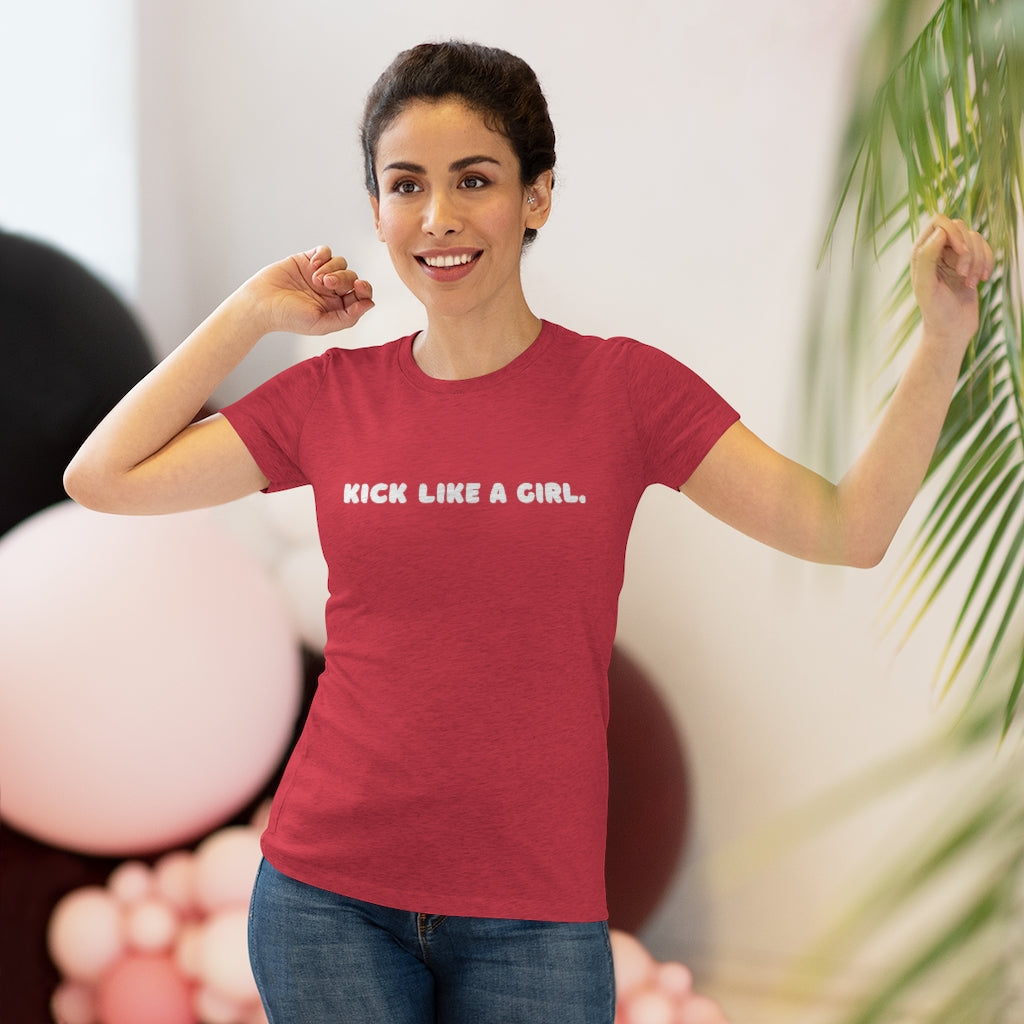 Women's Kick Like a Girl Tri-blend Tee