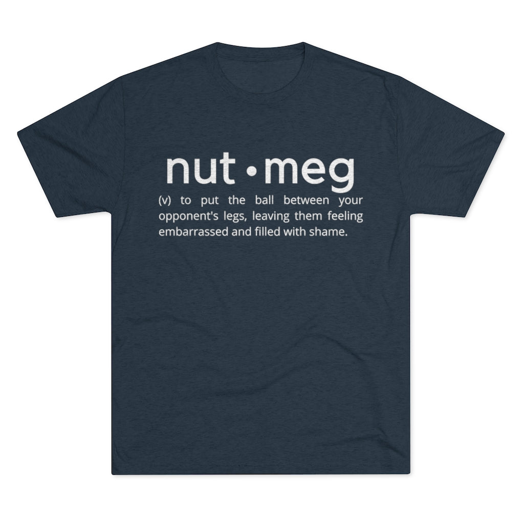 Men's Nutmeg Definition White Tri-Blend Crew Tee