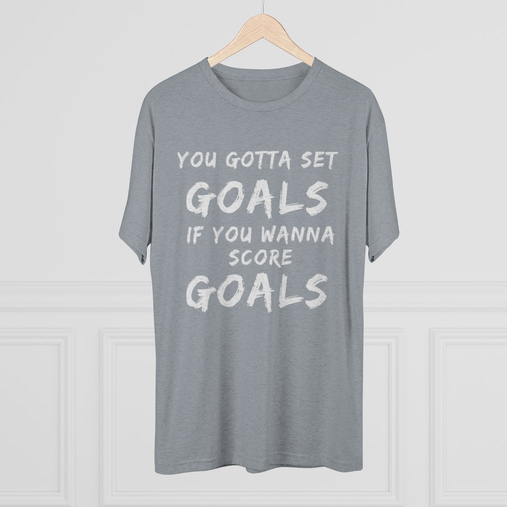 Men's Set Goals Score Goals Tri-Blend Crew Tee