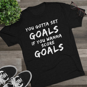 Men's Set Goals Score Goals Tri-Blend Crew Tee