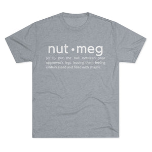 Men's Nutmeg Definition White Tri-Blend Crew Tee