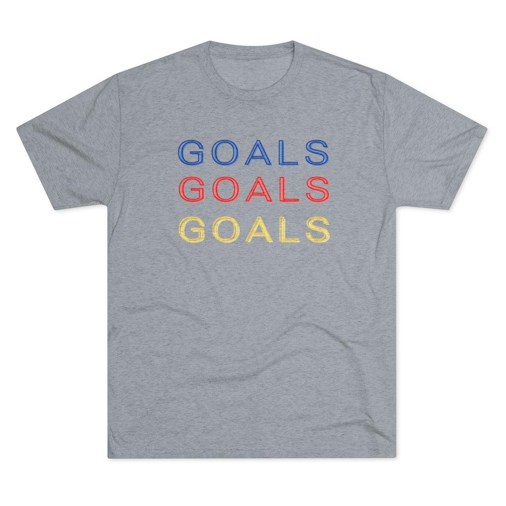 Men's Goals Goals Goals Tri-Blend Crew Tee