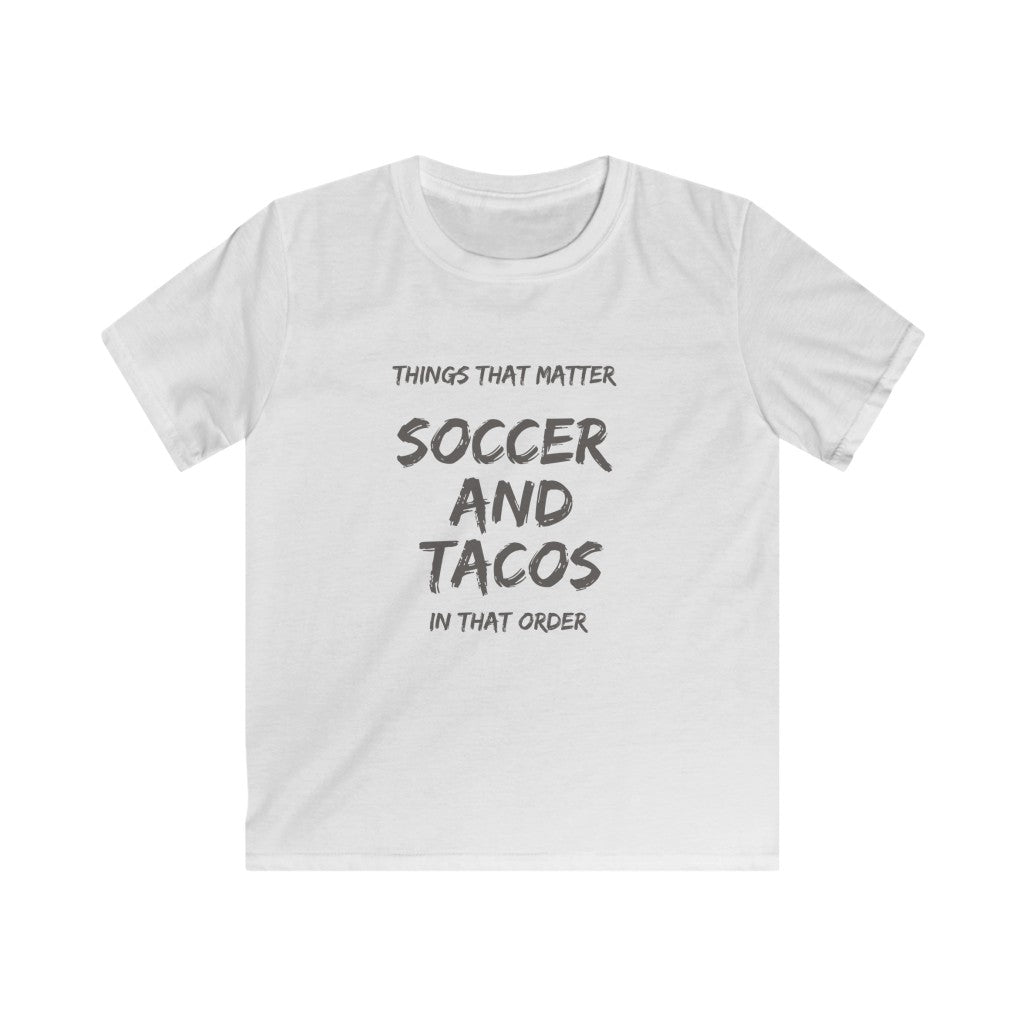 Boys Soccer+Tacos Dark Font Tee