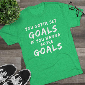 Men's Set Goals Score Goals Tri-Blend Crew Tee