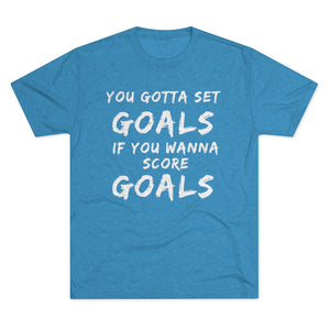 Men's Set Goals Score Goals Tri-Blend Crew Tee