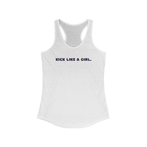 Women's Kick Like a Girl Black Ideal Racerback Tank