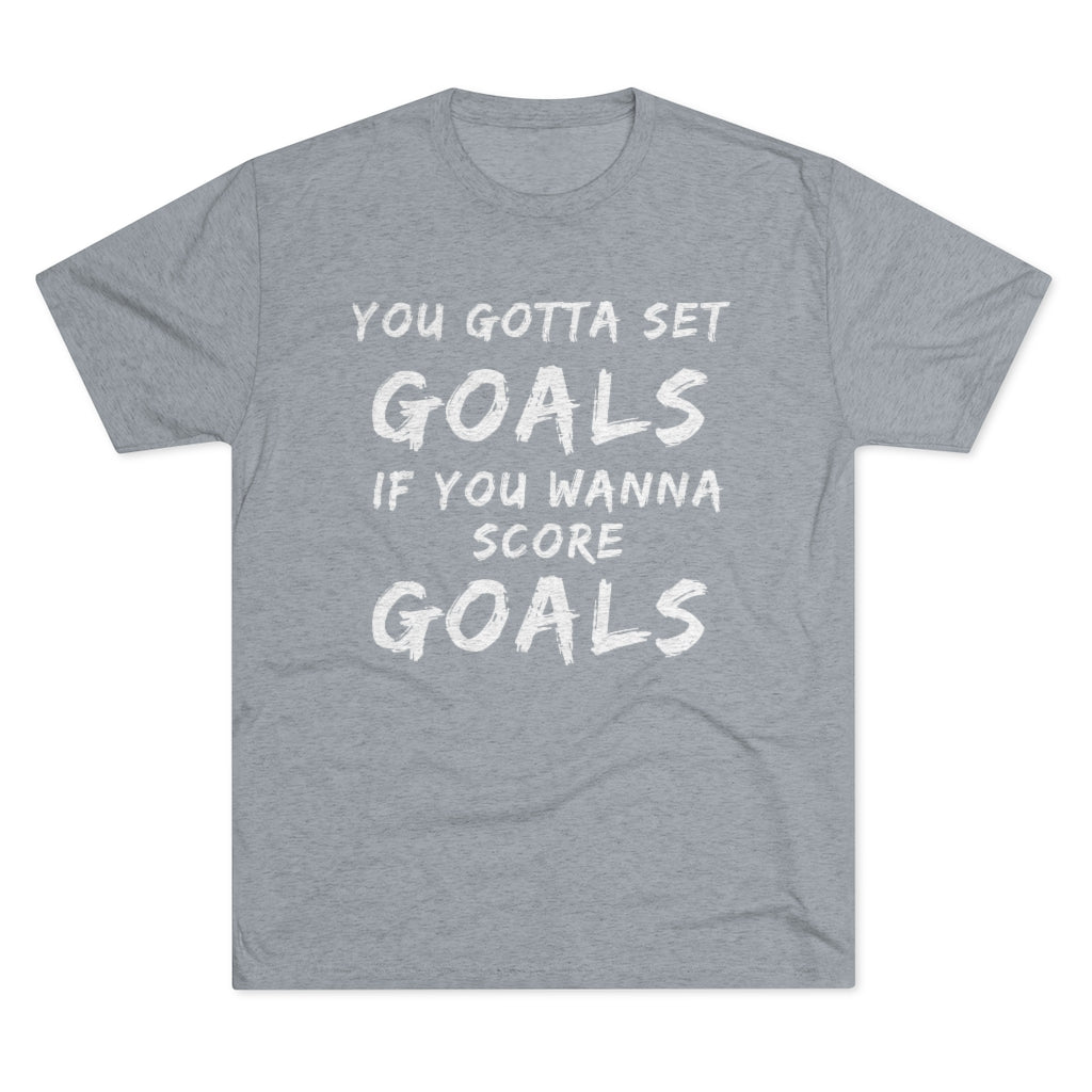 Men's Set Goals Score Goals Tri-Blend Crew Tee