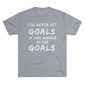 Men's Set Goals Score Goals Tri-Blend Crew Tee