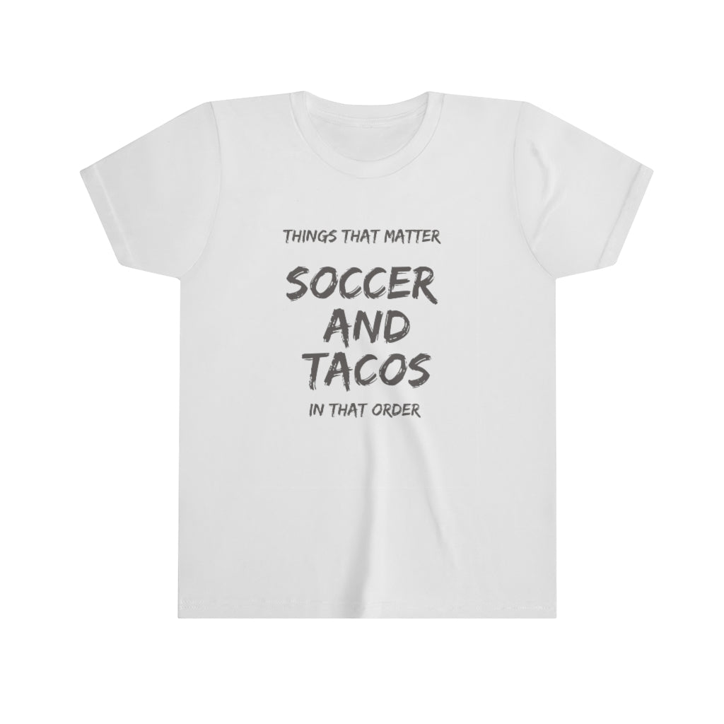 Girls Soccer + Tacos Dark Print Tee