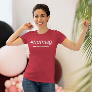 Women's #nutmeg White Tri-blend Tee