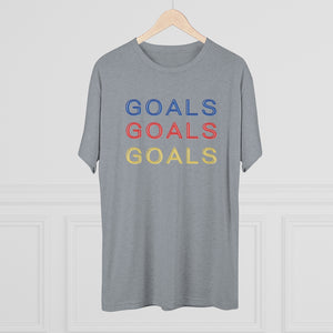 Men's Goals Goals Goals Tri-Blend Crew Tee