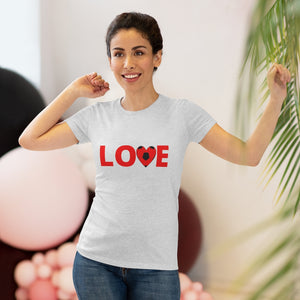 Women's Love Soccer White Triblend Tee